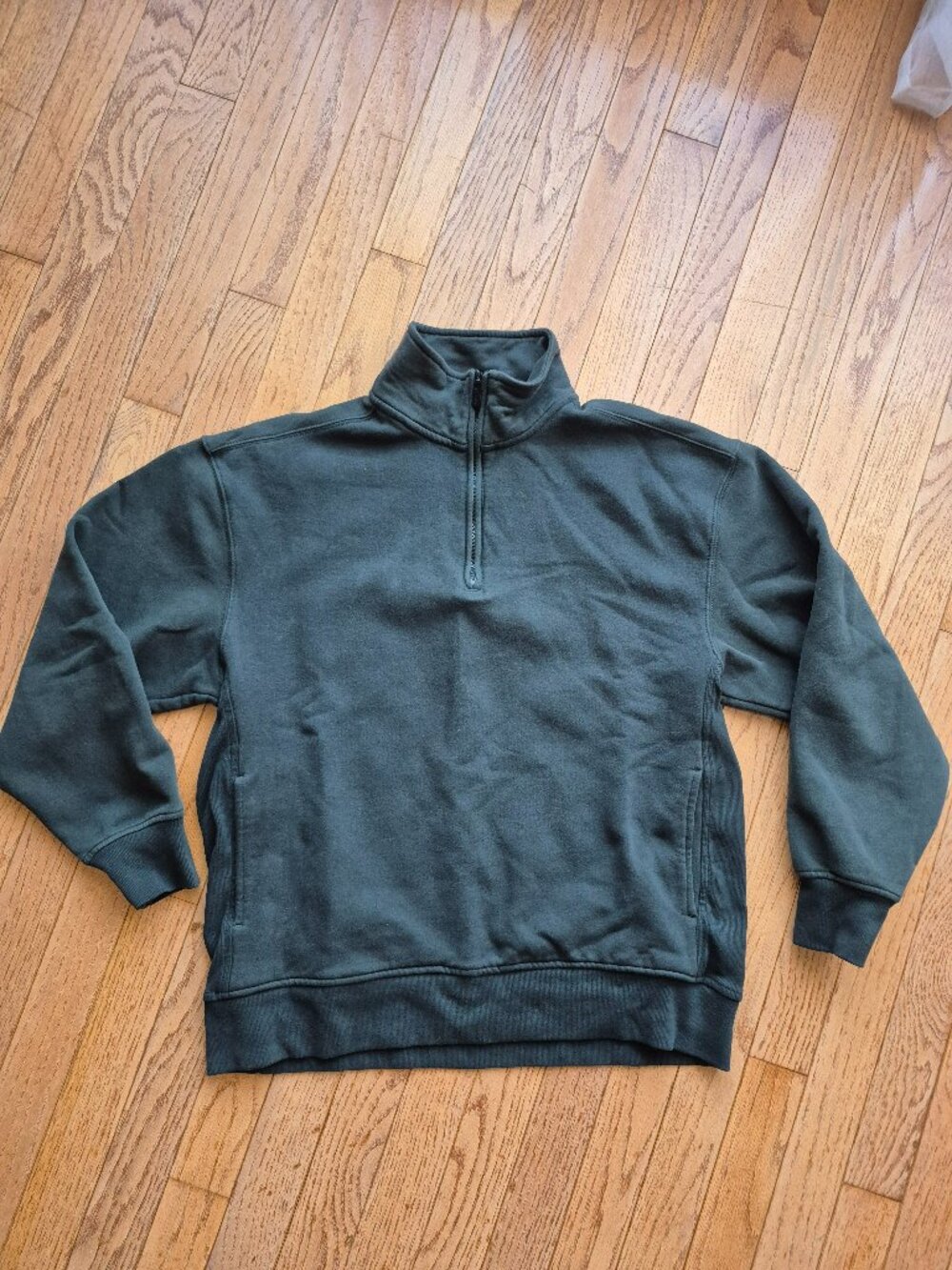 Athleta Forever Fleece 1/4 Zip Sweatshirt Elm XS